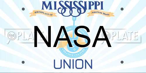NASA Mississippi License Plate
