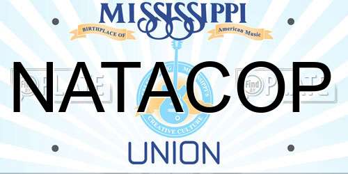 NATACOP Mississippi License Plate