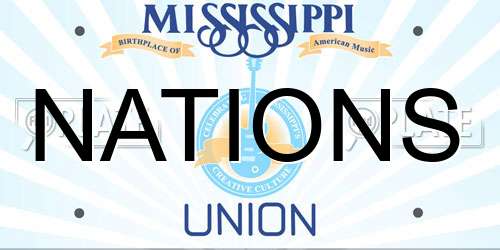 NATIONS Mississippi License Plate
