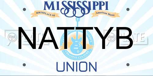 NATTYB Mississippi License Plate