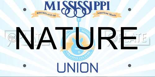NATURE Mississippi License Plate