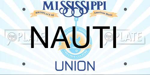 NAUTI Mississippi License Plate