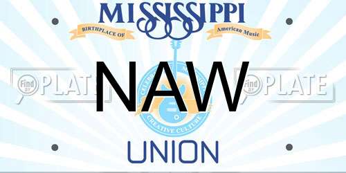 NAW Mississippi License Plate