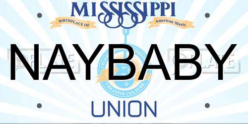 NAYBABY Mississippi License Plate