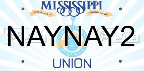 NAYNAY2 Mississippi License Plate