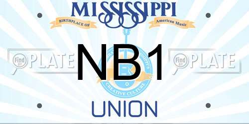 NB1 Mississippi License Plate
