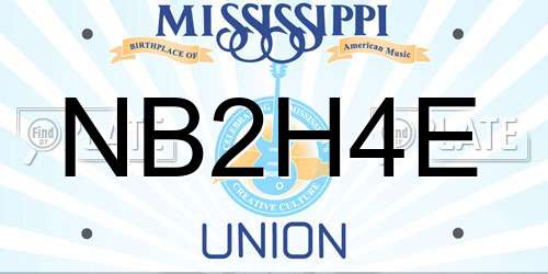 NB2H4E Mississippi License Plate
