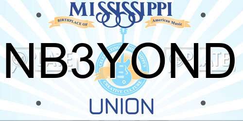 NB3YOND Mississippi License Plate