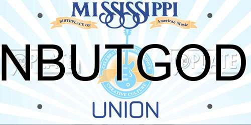 NBUTGOD Mississippi License Plate