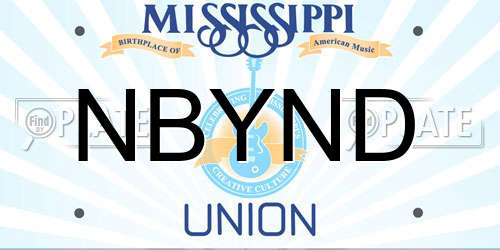 NBYND Mississippi License Plate