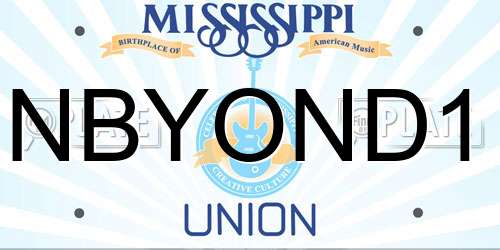 NBYOND1 Mississippi License Plate