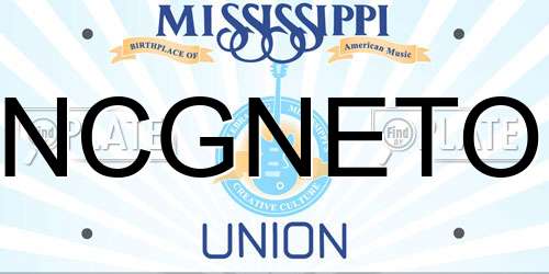 NCGNETO Mississippi License Plate