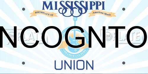 NCOGNTO Mississippi License Plate