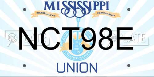 NCT98E Mississippi License Plate