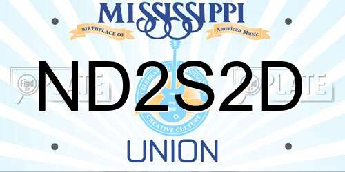 ND2S2D Mississippi License Plate