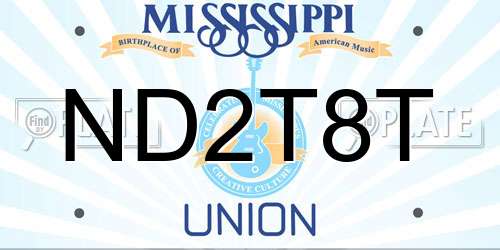 ND2T8T Mississippi License Plate
