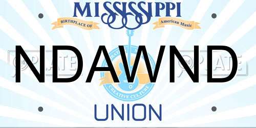 NDAWND Mississippi License Plate