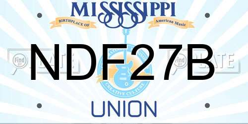 NDF27B Mississippi License Plate