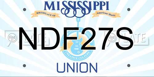 NDF27S Mississippi License Plate