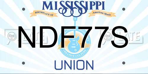 NDF77S Mississippi License Plate