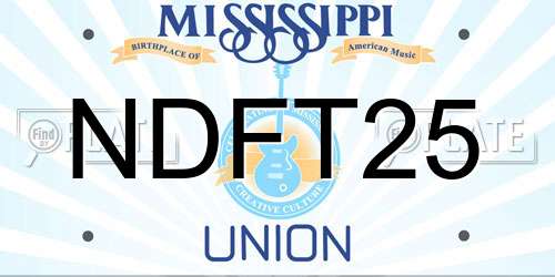 NDFT25 Mississippi License Plate