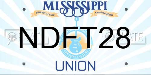 NDFT28 Mississippi License Plate