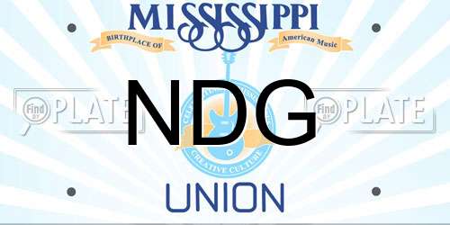 NDG Mississippi License Plate