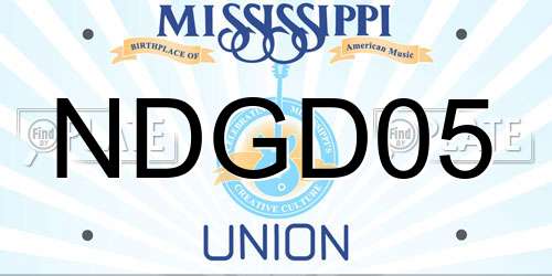 NDGD05 Mississippi License Plate
