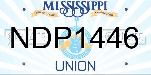 NDP1446 Mississippi License Plate