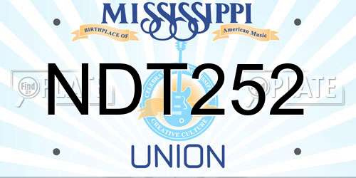 NDT252 Mississippi License Plate