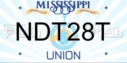 NDT28T Mississippi License Plate