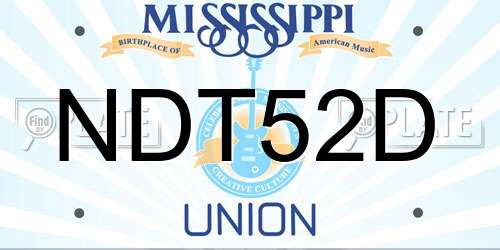 NDT52D Mississippi License Plate