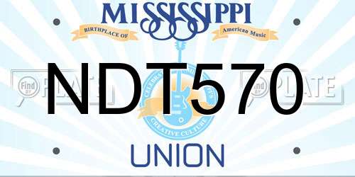 NDT570 Mississippi License Plate