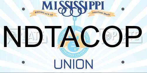 NDTACOP Mississippi License Plate