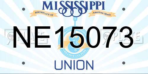 NE15073 Mississippi License Plate