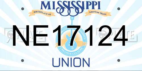 NE17124 Mississippi License Plate