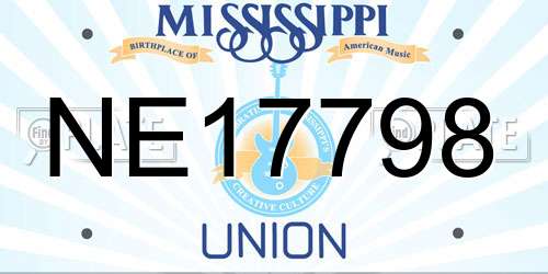 NE17798 Mississippi License Plate