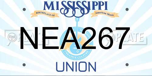 NEA267 Mississippi License Plate