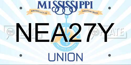 NEA27Y Mississippi License Plate
