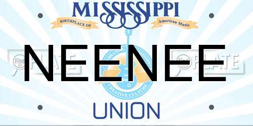 NEENEE Mississippi License Plate