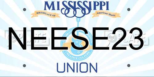 NEESE23 Mississippi License Plate