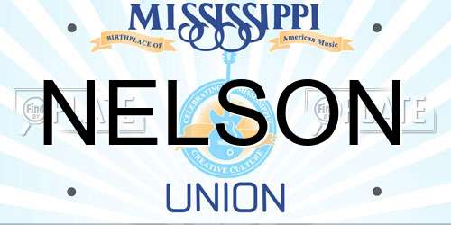 NELSON Mississippi License Plate