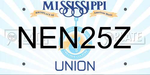 NEN25Z Mississippi License Plate