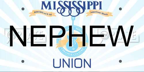 NEPHEW Mississippi License Plate