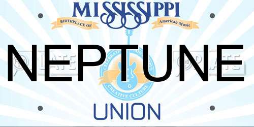 NEPTUNE Mississippi License Plate