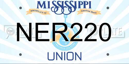 NER220 Mississippi License Plate
