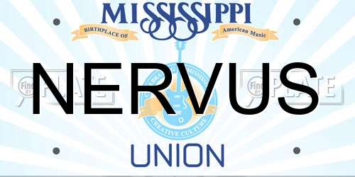 NERVUS Mississippi License Plate