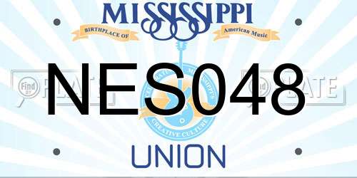 NES048 Mississippi License Plate