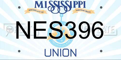 NES396 Mississippi License Plate
