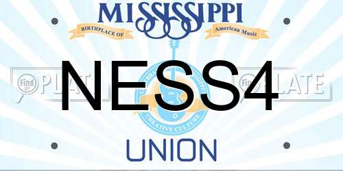 NESS4 Mississippi License Plate